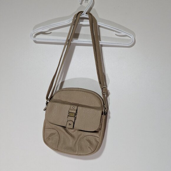 Rosetti Magnet Flap Crossbody Bag Purse Beige - Picture 5 of 7